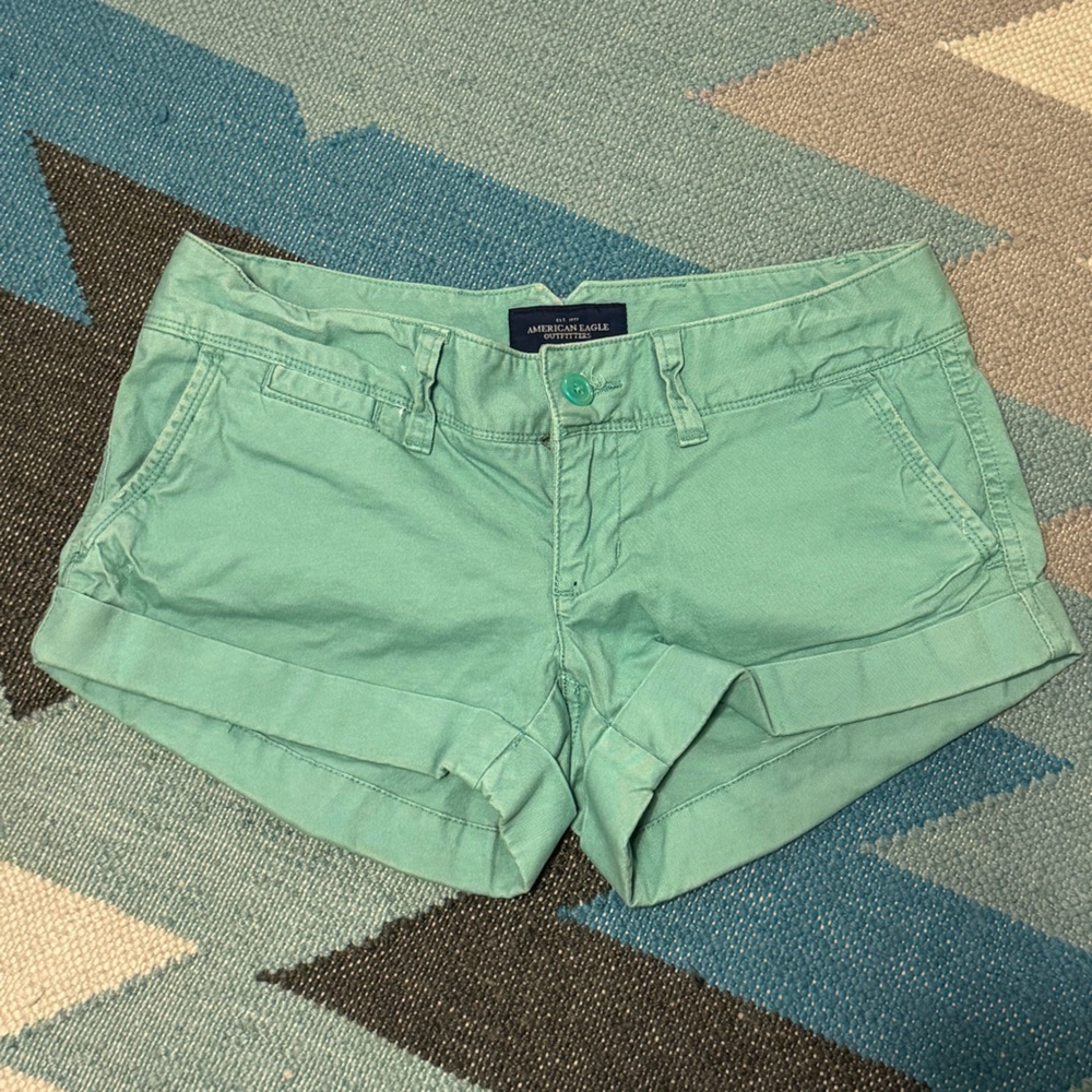 American Eagle Outfitters Green Jean Shorts